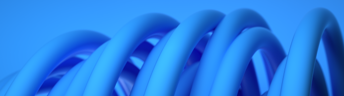 Abstract blue tubes on a blue background