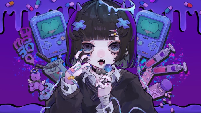Girl with pills and medical items 4K