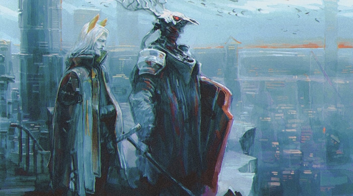 Patriot and Hellagur from Arknights