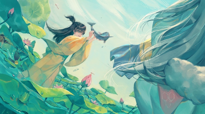 Rin and Sesshomaru from InuYasha