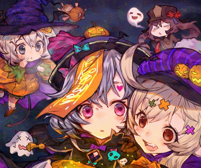 Genshin Impact characters in Halloween costumes