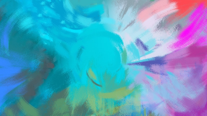 Abstract colorful paint strokes