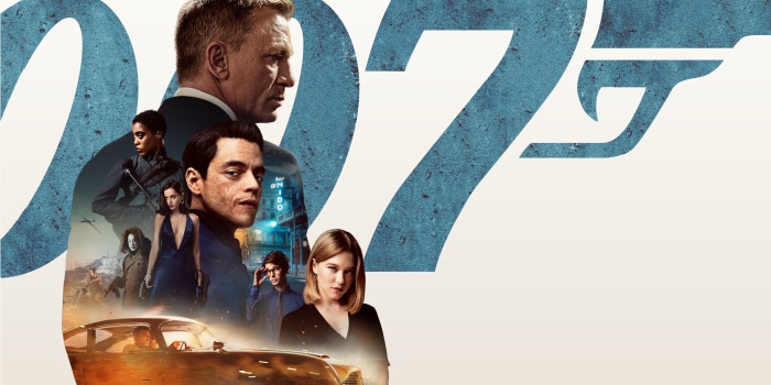 No Time To Die Poster with Daniel Craig and Rami Malek