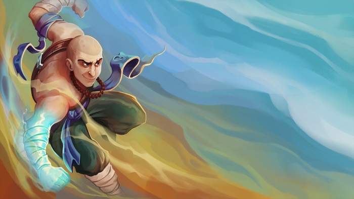 Monk with elemental powers