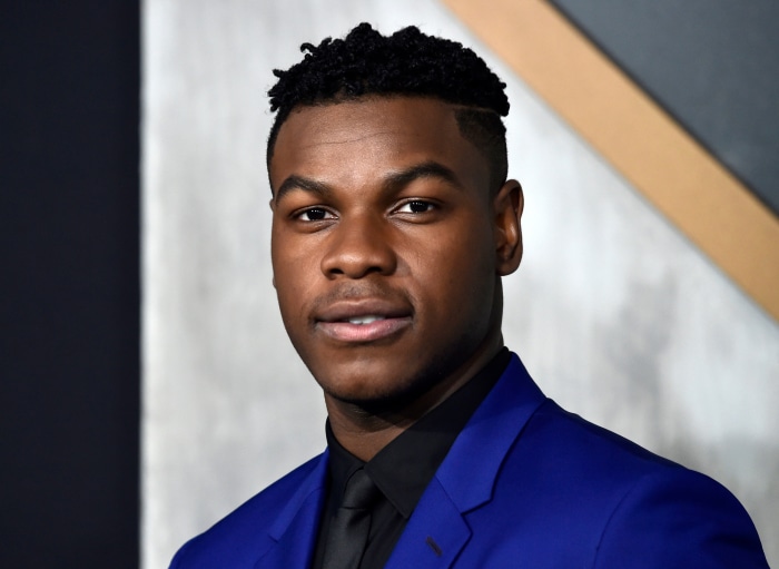 John Boyega in a blue suit