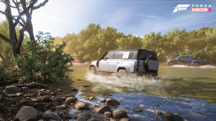 Forza Horizon 5: Off-road vehicles driving through water