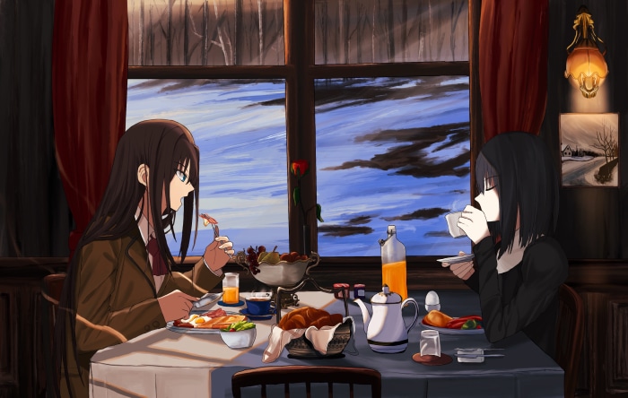 Aoko Aozaki and Alice Kuonji from Mahōtsukai No Yoru