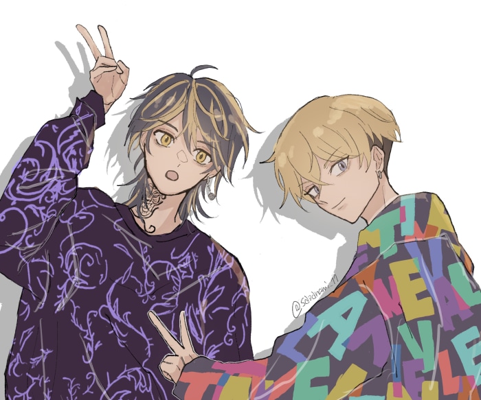 Chifuyu Matsuno and Kazutora Hanemiya from Tokyo Revengers