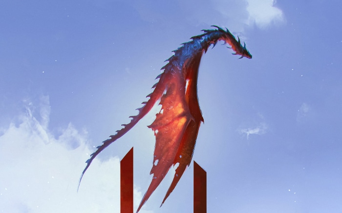 Fantasy Dragon Wing in the Sky 4K