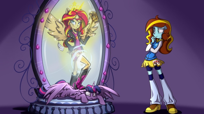 Sunset Shimmer and Twilight Sparkle from My Little Pony: Equestria Girls