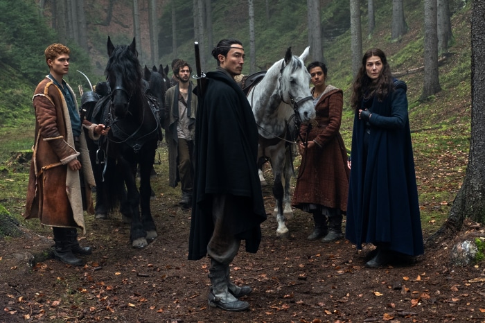 The Wheel of Time characters in a forest