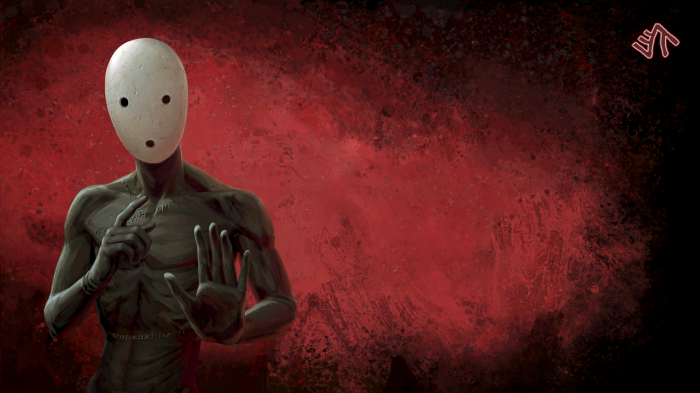 Character with mask from Pathologic 2