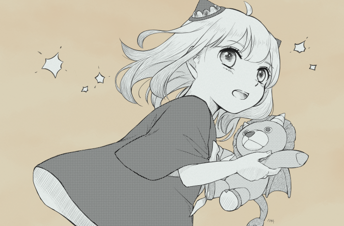 Anya Forger from Spy X Family holding a toy