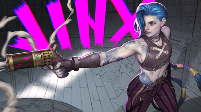 Jinx from League of Legends with a gun