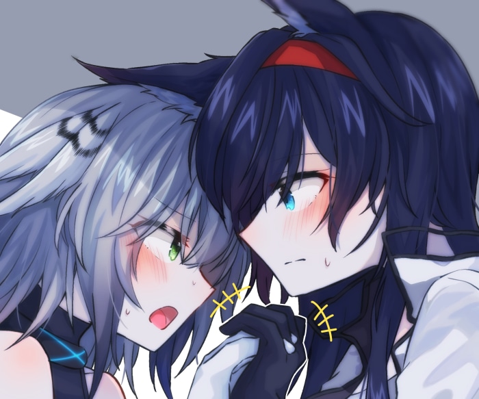 Blaze and Greythroat from Arknights