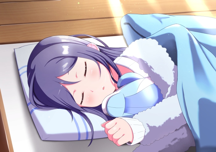 Kanan Matsuura from Love Live! Sunshine!! sleeping