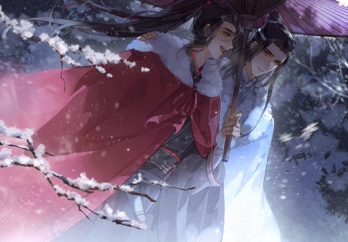 Wei Wuxian and Lan Wangji from Mo Dao Zu Shi in snow
