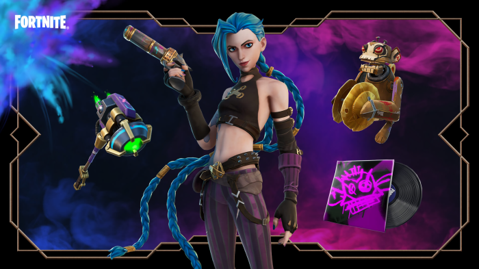 Jinx from Fortnite and Arcane