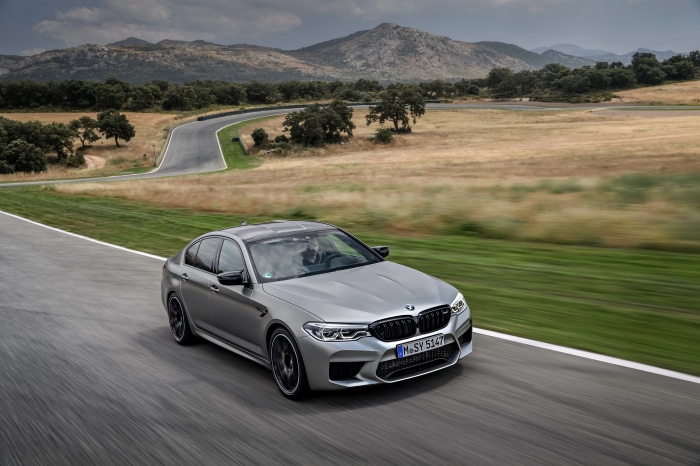 BMW M5 Competition on a Race Track