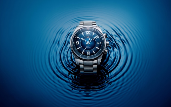 Jaeger-LeCoultre watch on rippling water