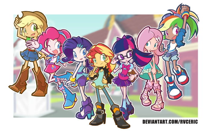 My Little Pony: Equestria Girls characters in anime style