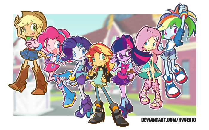 My Little Pony: Equestria Girls characters in anime style