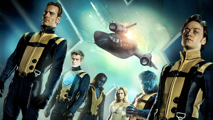 X-Men: First Class characters with a jet