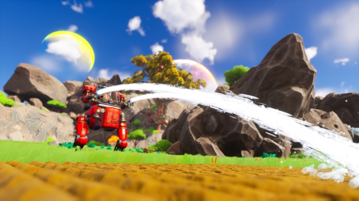 Lightyear Frontier Mech watering crops