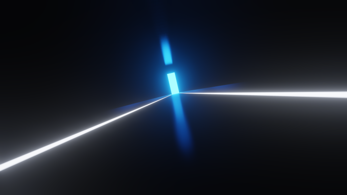 Glowing Blue Portal with Light Beams