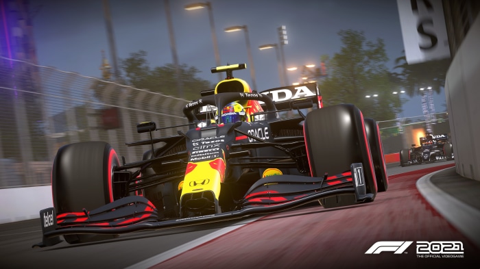 Sergio Perez driving F1 2021 Red Bull car