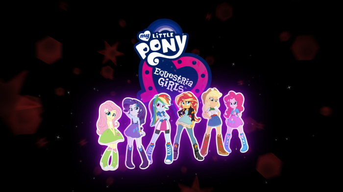 My Little Pony: Equestria Girls characters with logo
