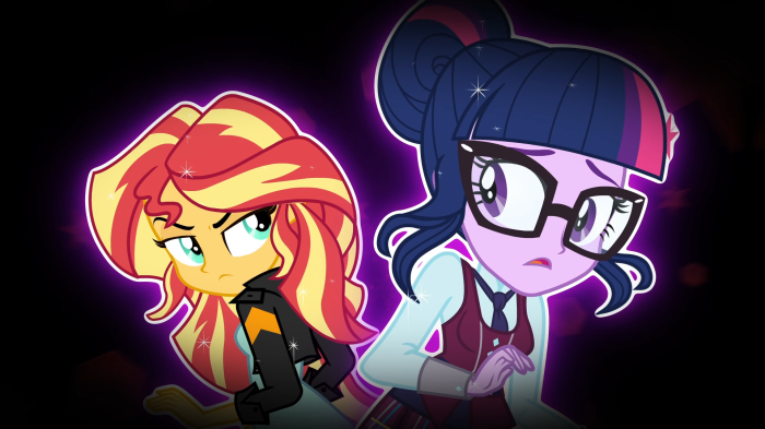 Sunset Shimmer and Sci-Twi from My Little Pony: Equestria Girls