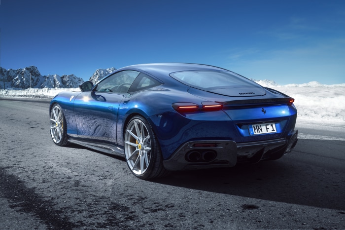 Novitec Ferrari Roma (F169) Supercar in Snowy Mountains