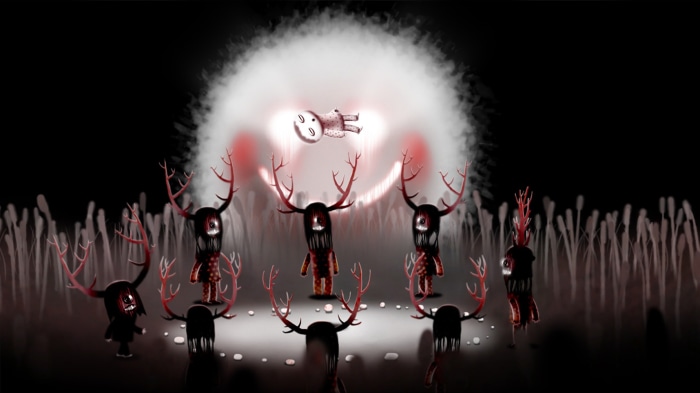 Happy Game creatures in a ritual