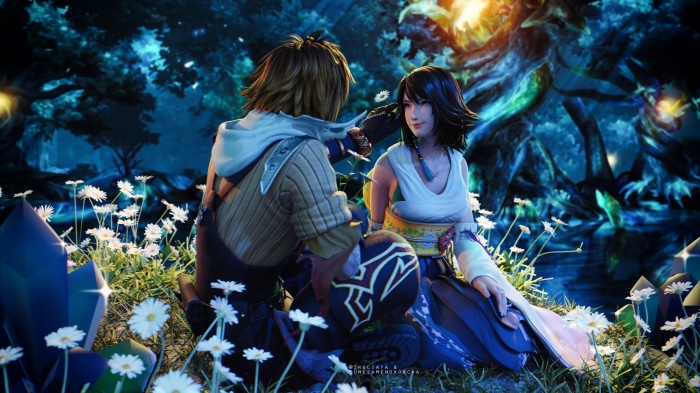 Tidus and Yuna from Final Fantasy X in 4K