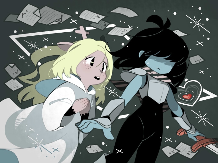 Kris and Noelle from Deltarune