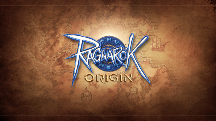Ragnarok Origin game logo on a map