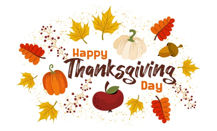 Happy Thanksgiving Day Autumn Illustration