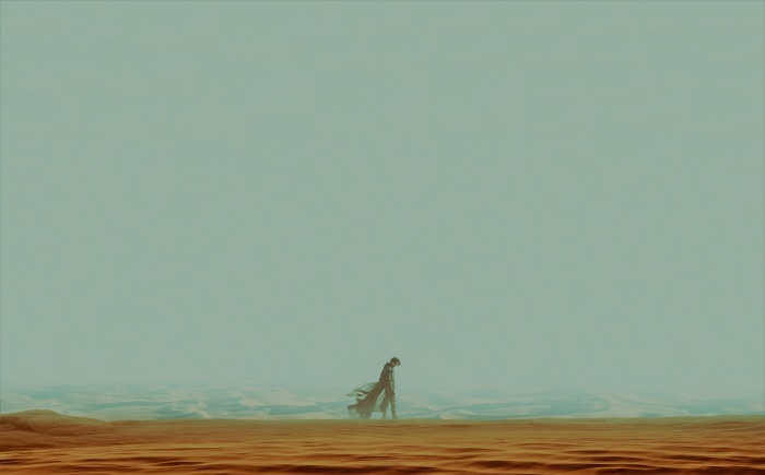 Timothée Chalamet in Dune Desert