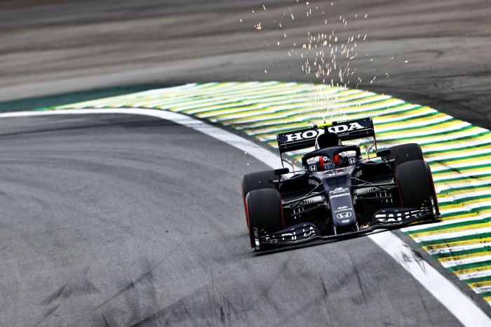 Scuderia AlphaTauri Formula 1 car on track