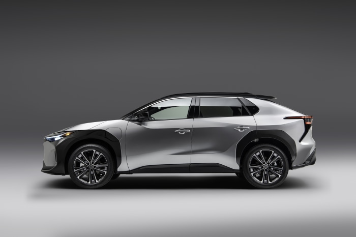 Toyota BZ4X SUV side profile