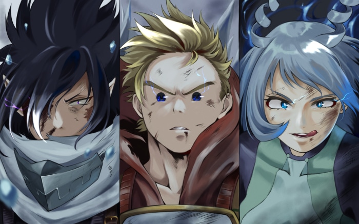 Tamaki Amajiki, Mirio Togata, and Nejire Hado from My Hero Academia 4K