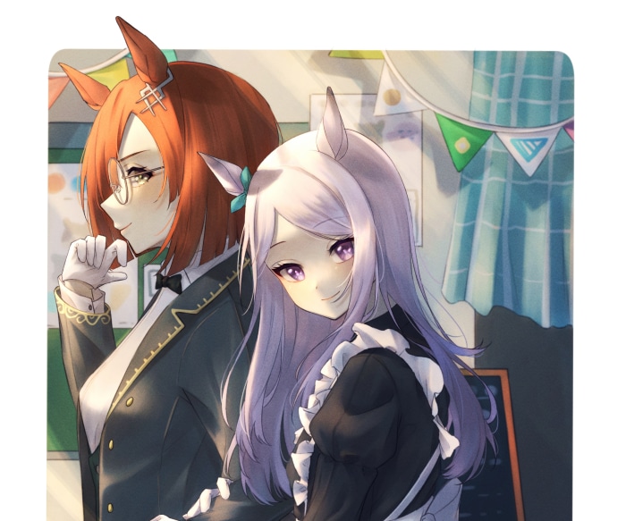 Ikuno Dictus and Mejiro McQueen from Uma Musume: Pretty Derby