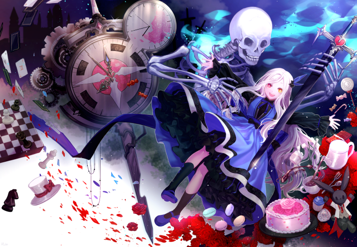 Girl with Skeleton and Clockwork
