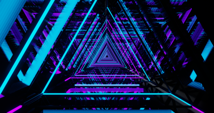 Neon Triangle Tunnel