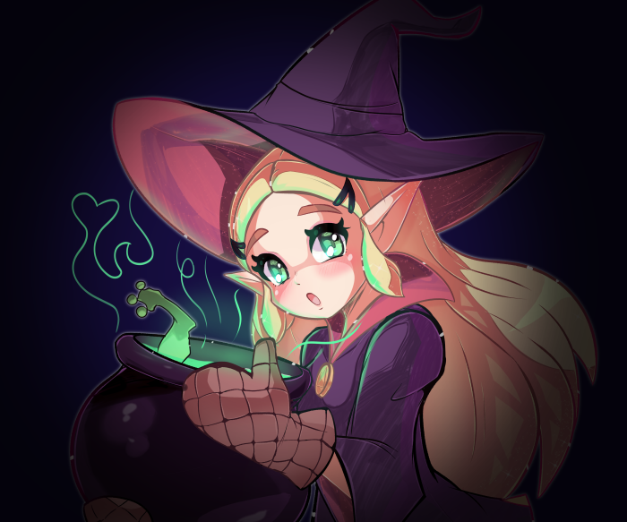 Witch with a cauldron from The Legend of Zelda