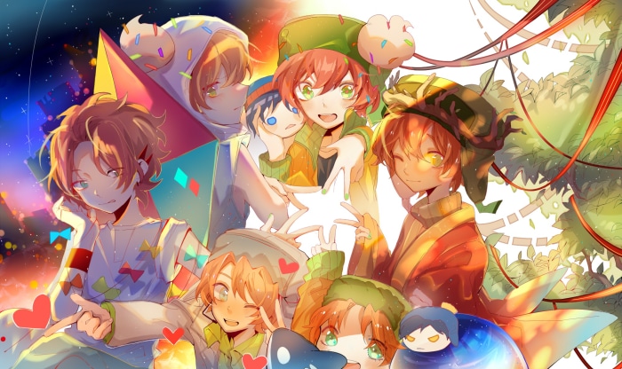 South Park characters in anime style