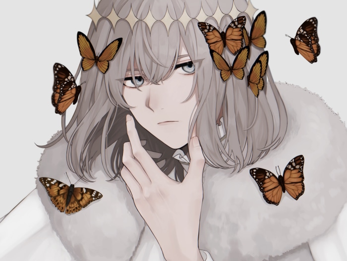 Oberon from Fate/Grand Order with butterflies