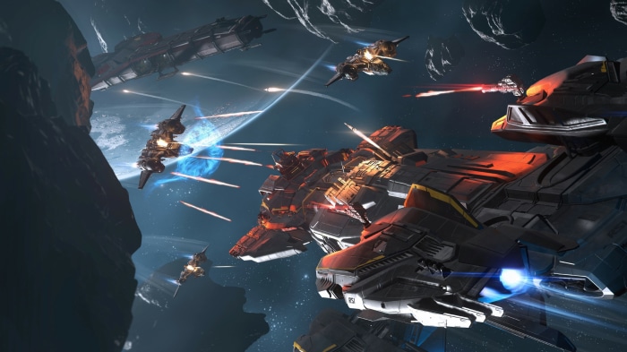 Star Citizen spaceships in combat
