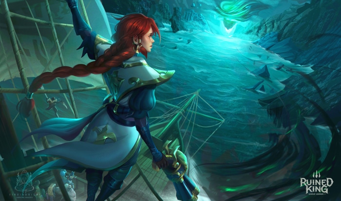 Miss Fortune from League of Legends on a ship